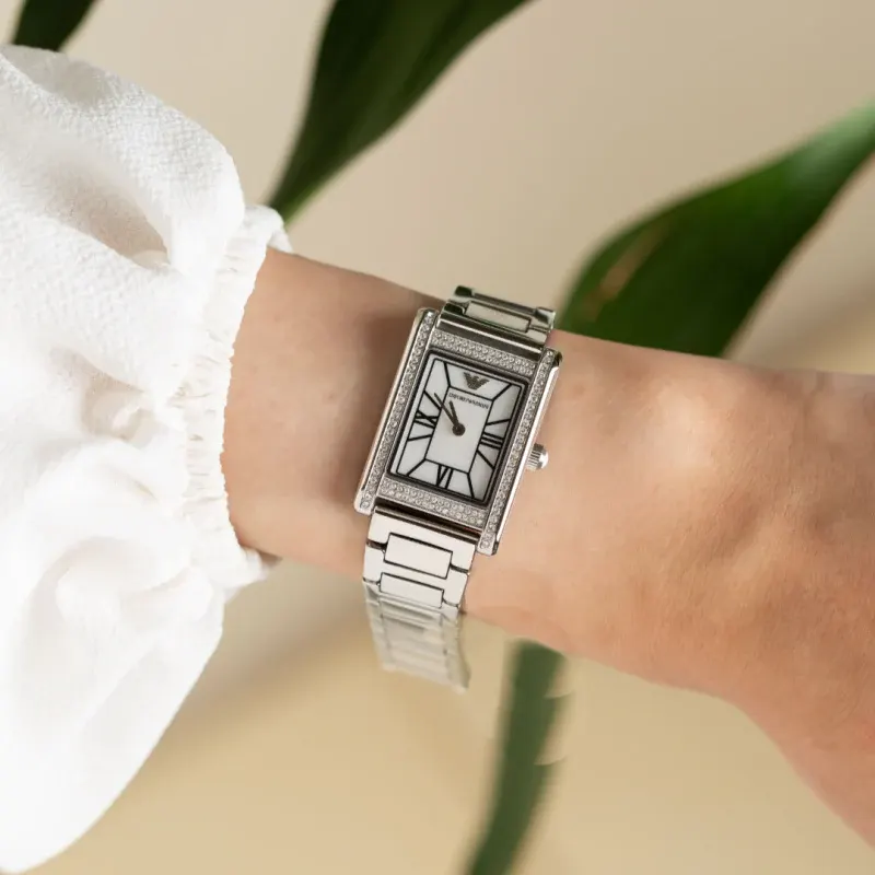 Emporio Armani Genni Silver Dial Fashion Ladies Watch- AR11625